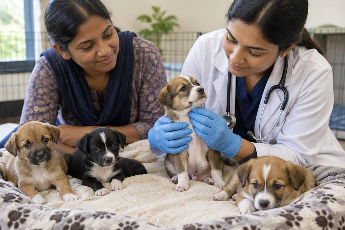 AI-generated awareness cover: Vulnerable Puppies: Warmth, Assessment and Responsible Intervention