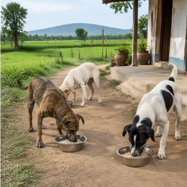 Care near rural homes and fields — AI-generated campaign scene in India