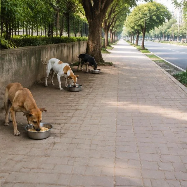 Keeping pathways clear — AI-generated campaign scene in India