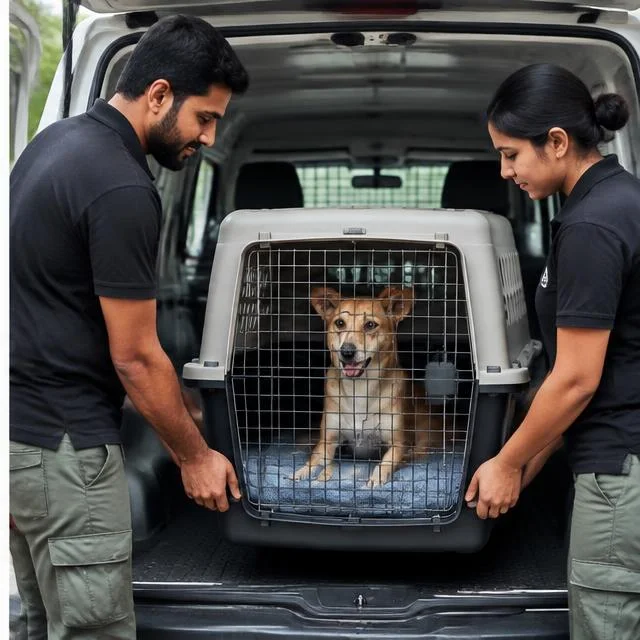 Safe, secured animal transport — AI-generated campaign scene in India