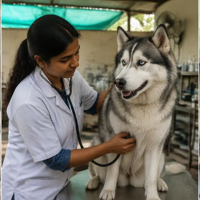 Husky welfare and responsible care — AI-generated campaign scene in India